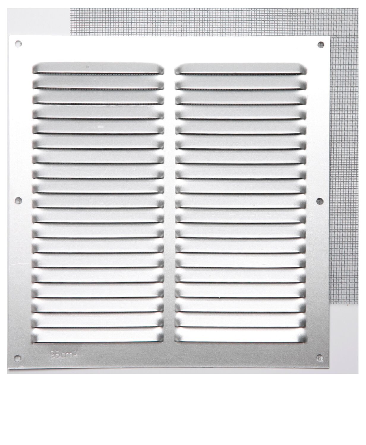 Grille aération aluminium mat à visser 20x20cm