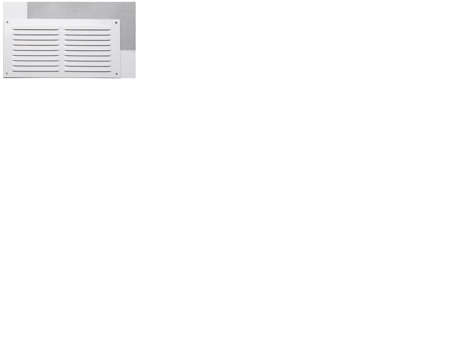 Grille aération aluminium blanc à visser 10x20cm