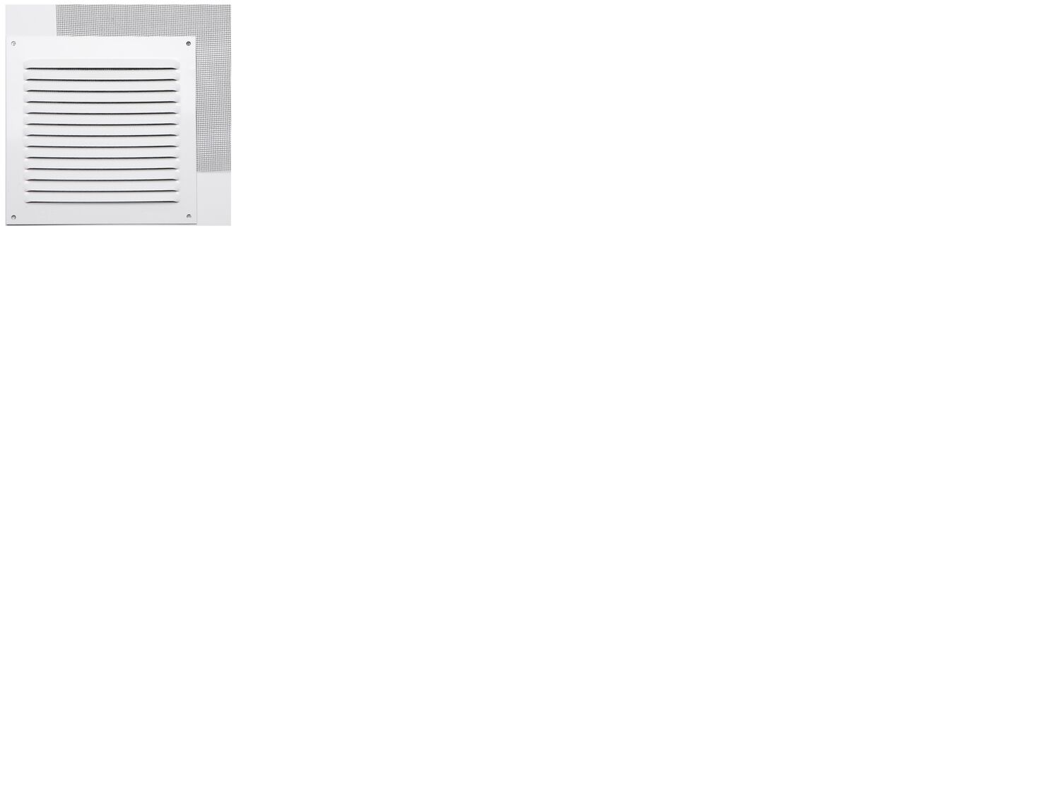 Grille aération aluminium blanc à visser 15x15cm