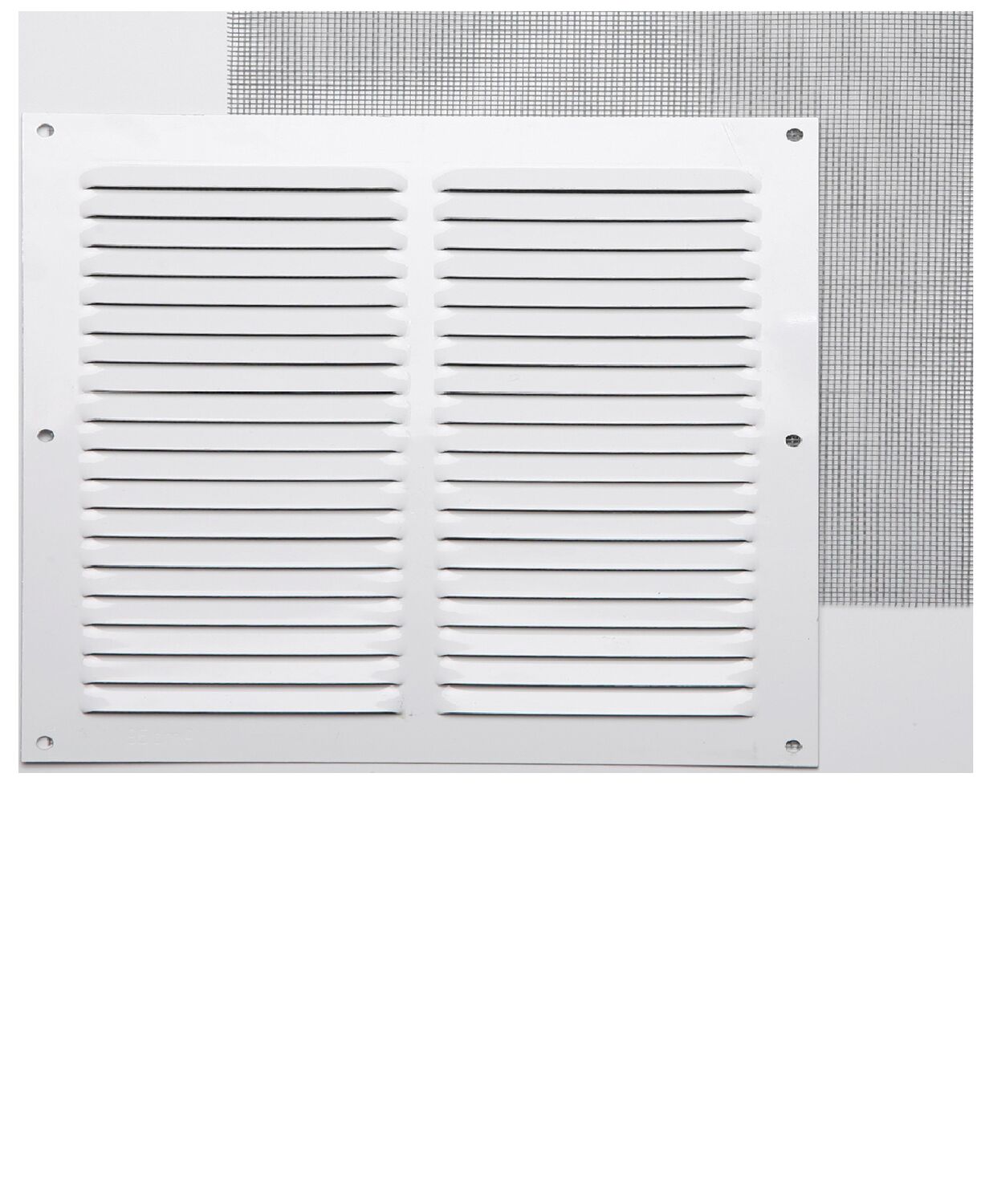 Grille aération aluminium blanc à visser 20x20cm