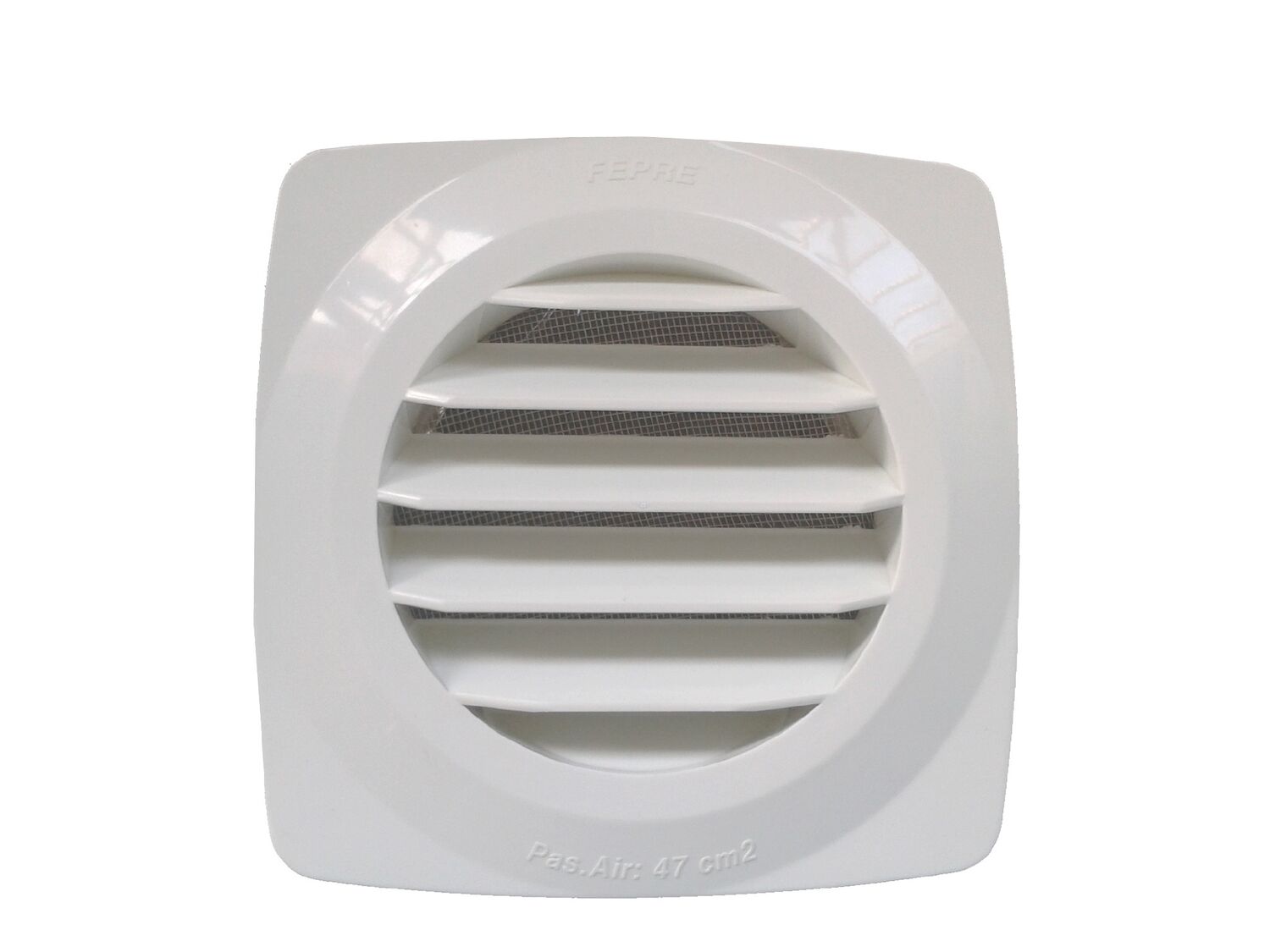 Grille aération blanc à clipser Ø 12,5cm