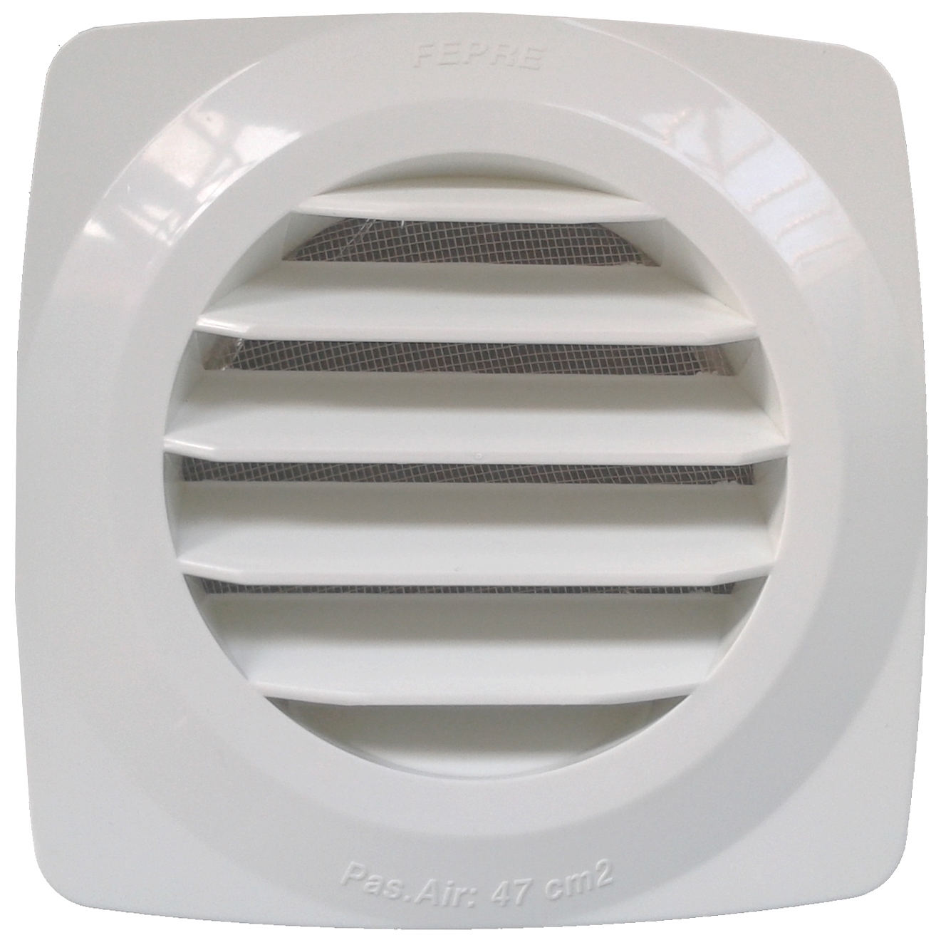 Grille aération blanc à clipser Ø 13,8cm