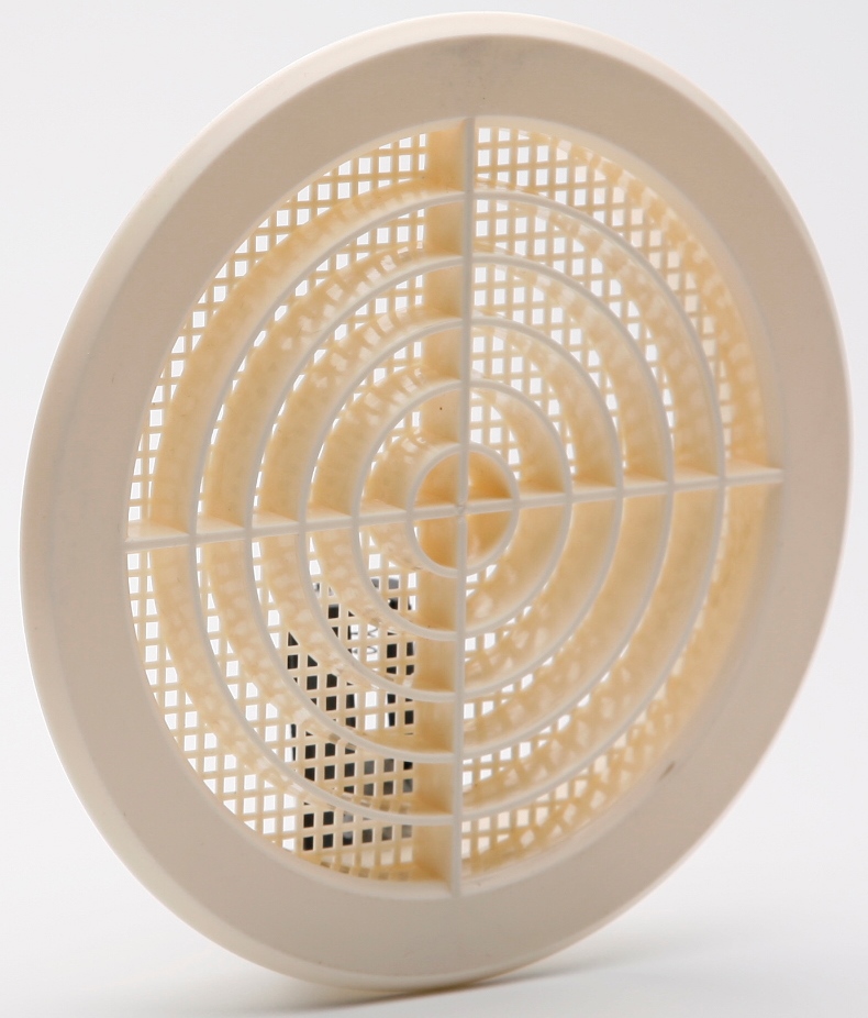 Grille aération beigeà clipser Ø 14,7cm