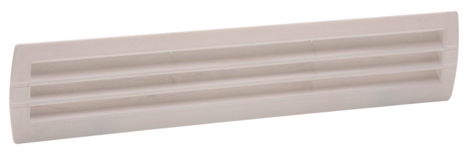 Grille aération aluminium blanc à encastrer 6x30,5cm