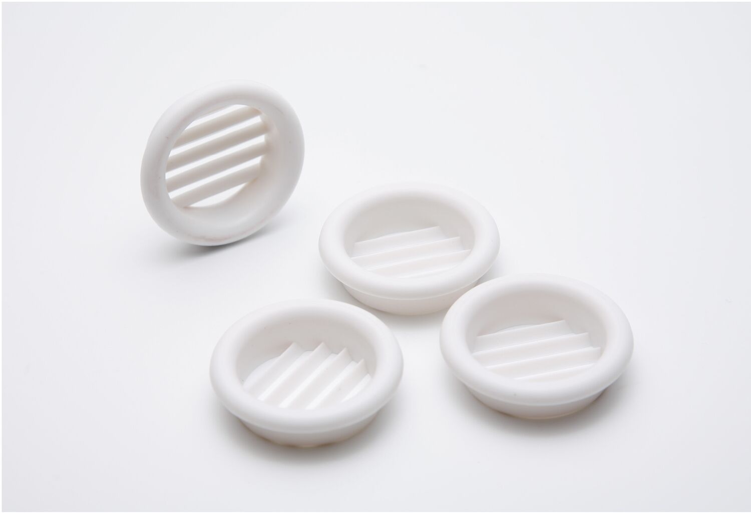 4 GRILLES ABS BLANC À ENCASTRER