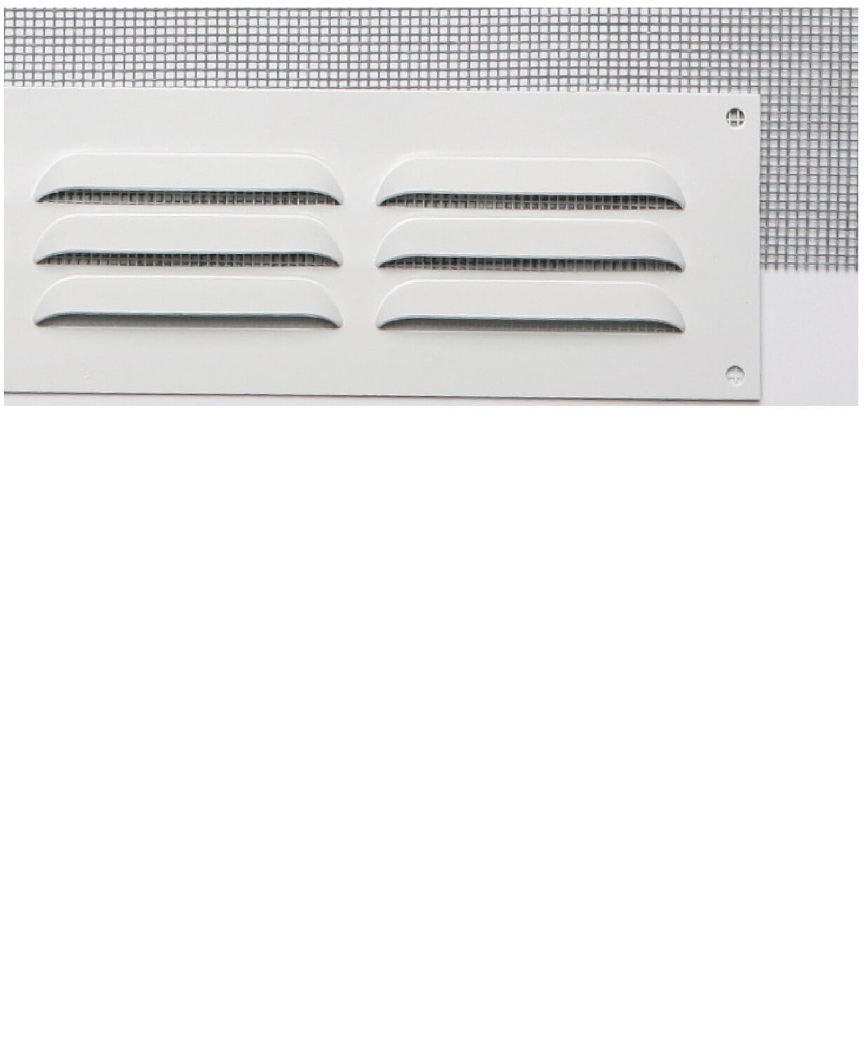 Grille aération aluminium blanc à visser 5x15cm