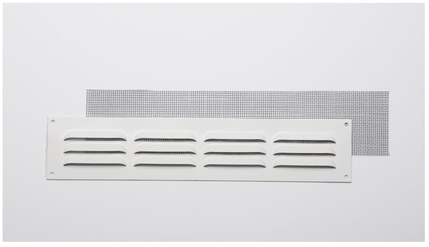 Grille aération aluminium blanc à visser 5x25cm