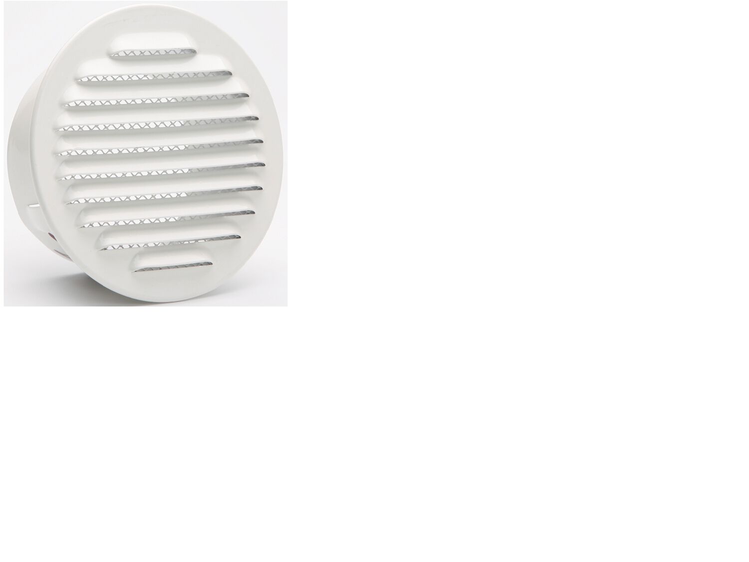 Grille d'aération aluminium blanc à encastrer Ø 11 cm