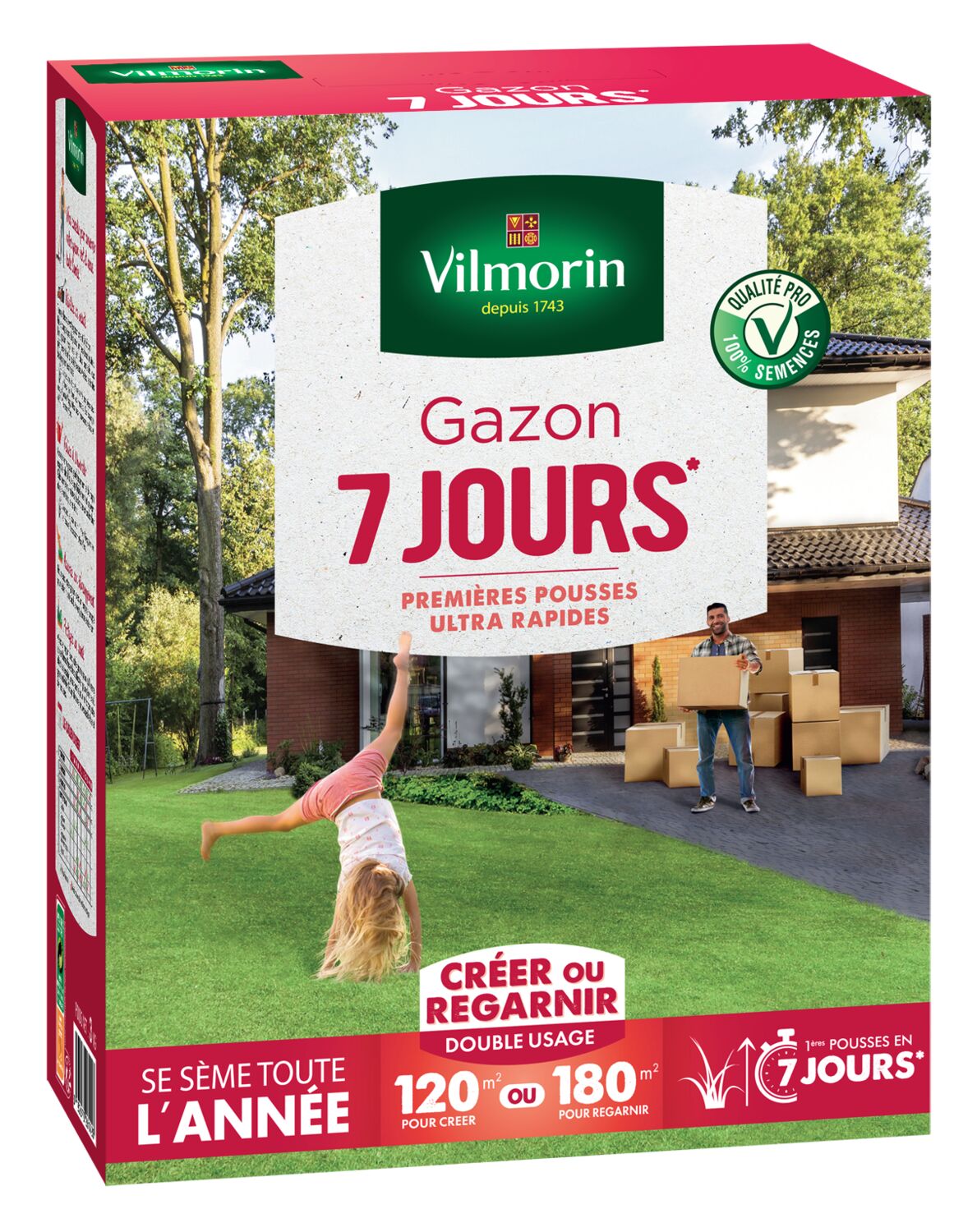 Gazon 7 Jours 3kg - VILMORIN