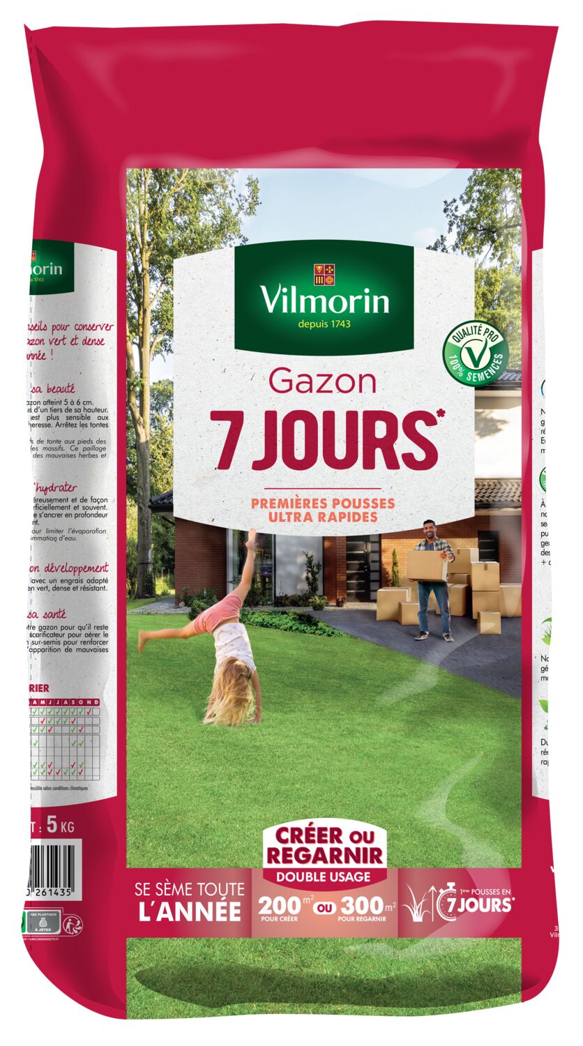 Gazon 7 Jours 5kg - VILMORIN
