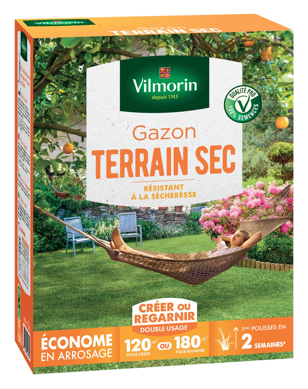 Gazon Rustique Terrain Sec 3kg - VILMORIN