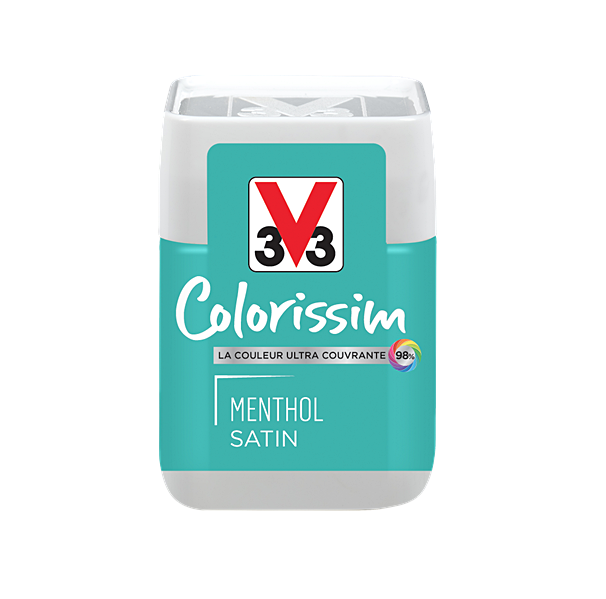 Testeur de peinture multisupport Colorissim menthol satin 75ml - V33