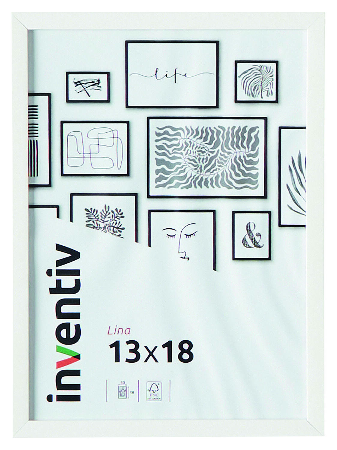 Cadre Photo PVC 13x18cm Blanc - INVENTIV