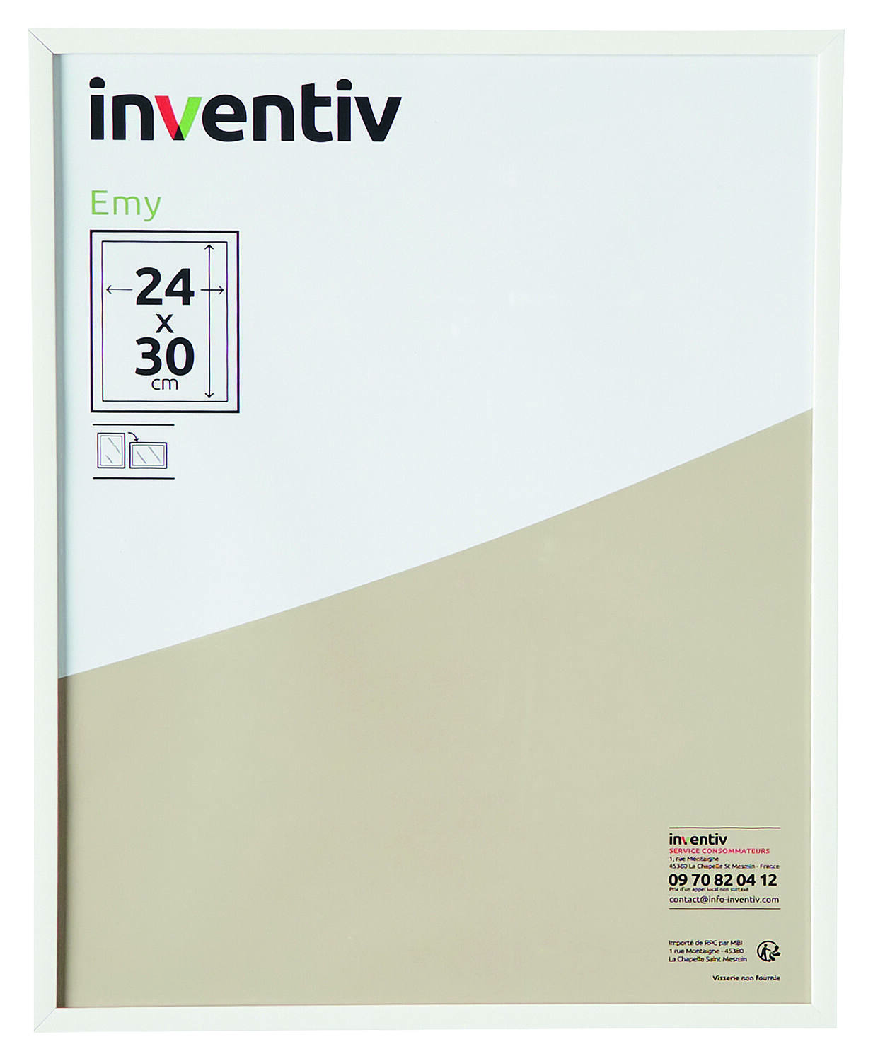 Cadre Photo PVC 24x30cm Blanc - INVENTIV