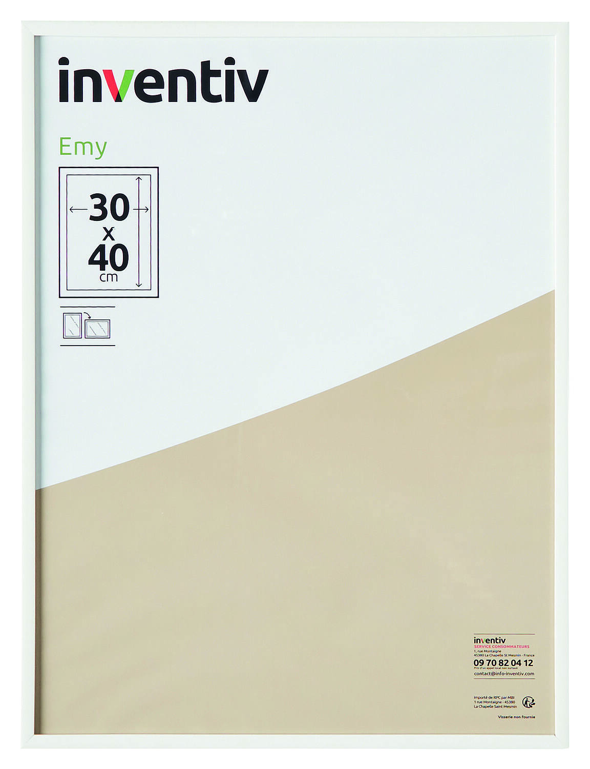 Cadre Photo PVC 30x40cm Blanc - INVENTIV