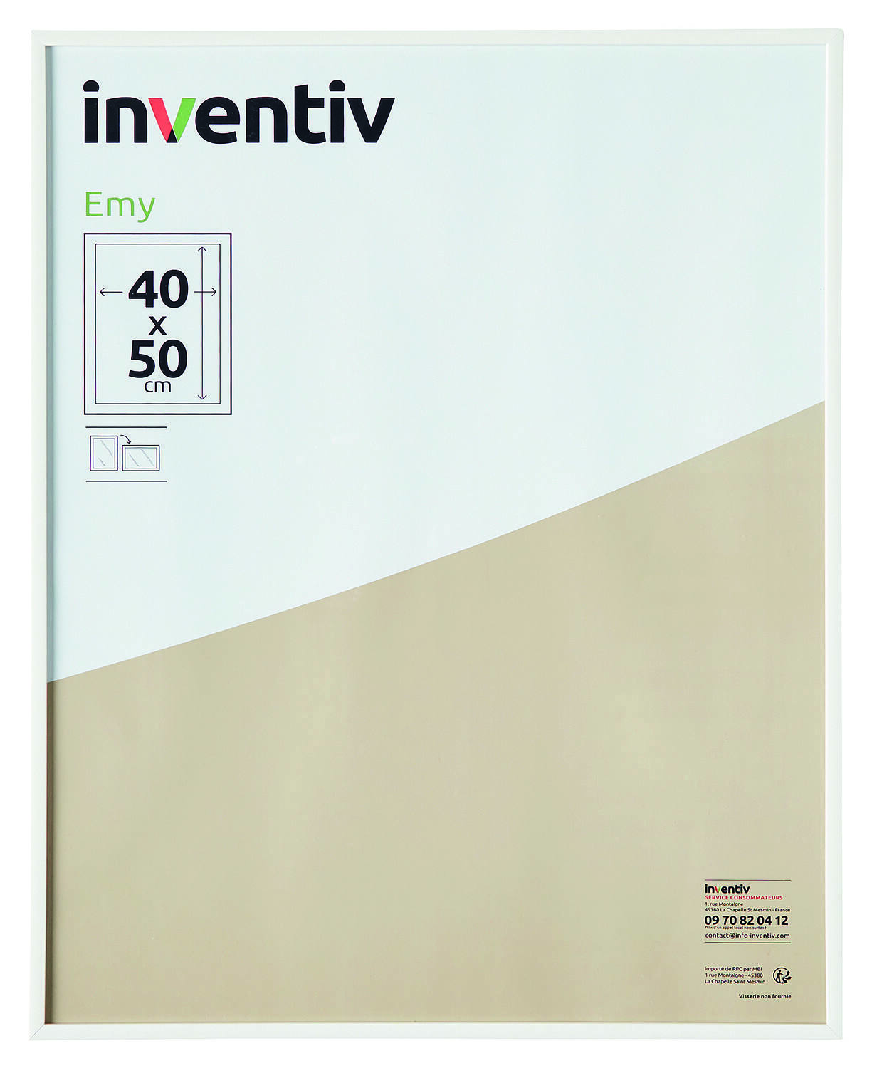 Cadre Photo PVC 40x50cm Blanc - INVENTIV