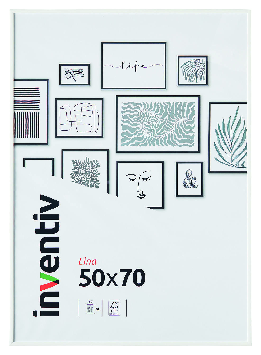 Cadre Photo PVC 50x70cm Blanc - INVENTIV