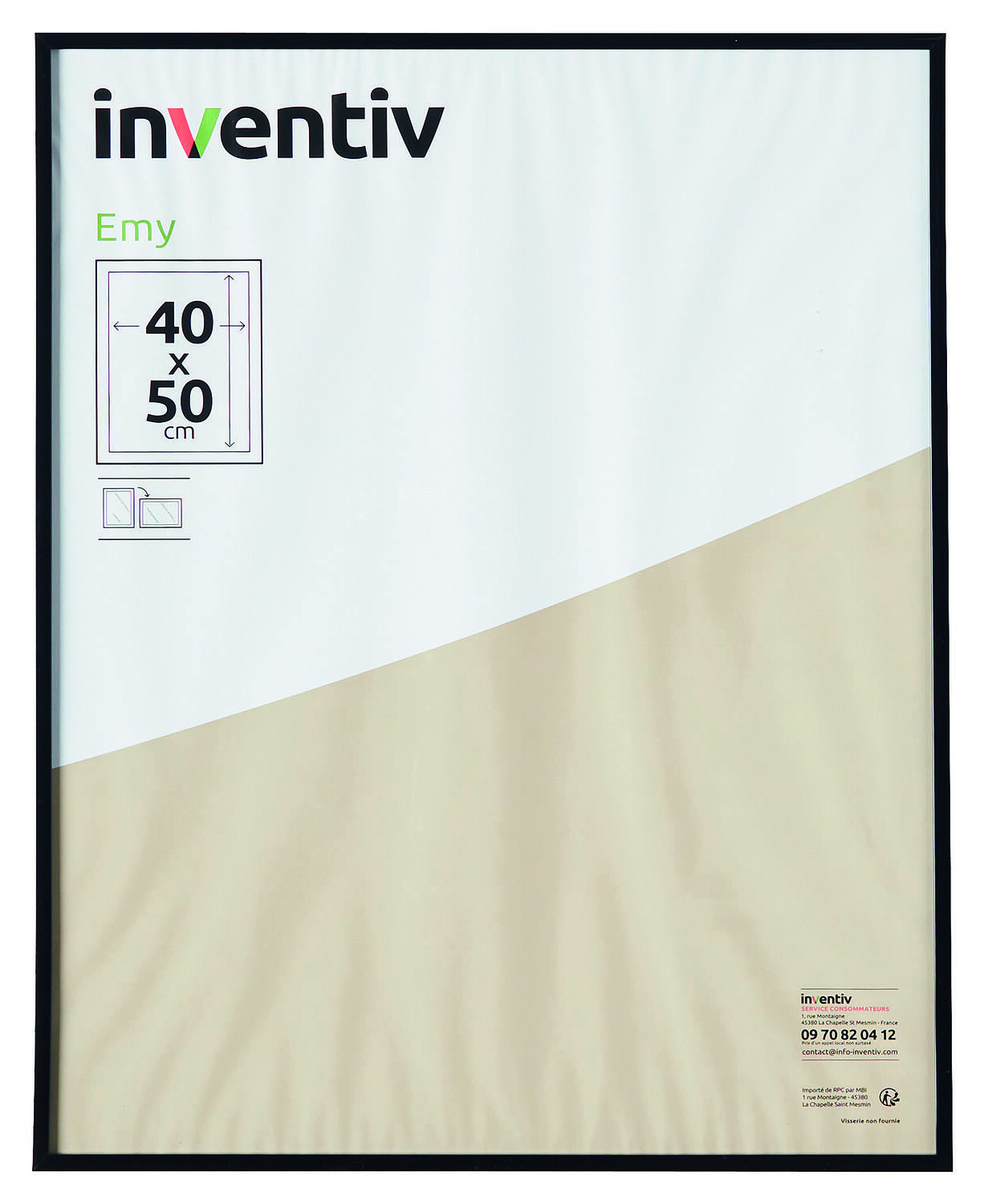 Cadre Photo PVC 40x50cm Noir - INVENTIV