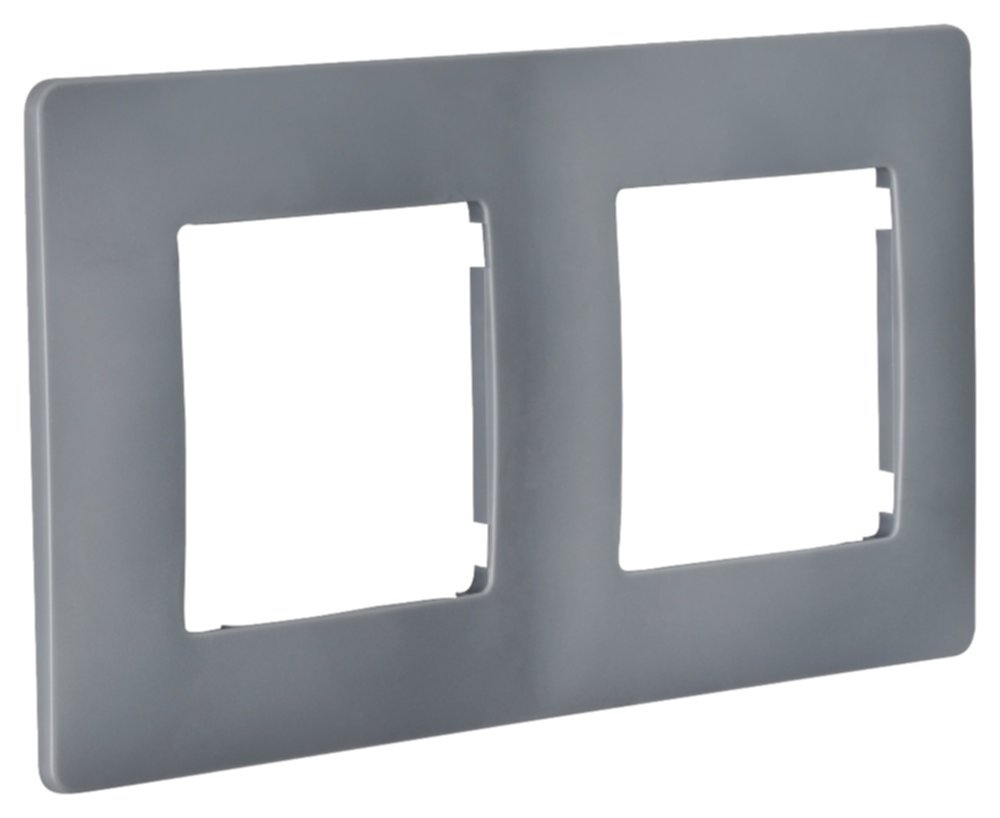 Double Plaque Finition Di-Line Zinc N°2 Gris - INVENTIV