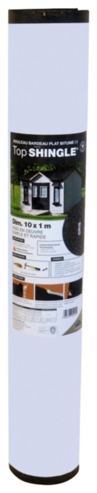 Rouleau bardeau bitumé gris anthracite 1x10m