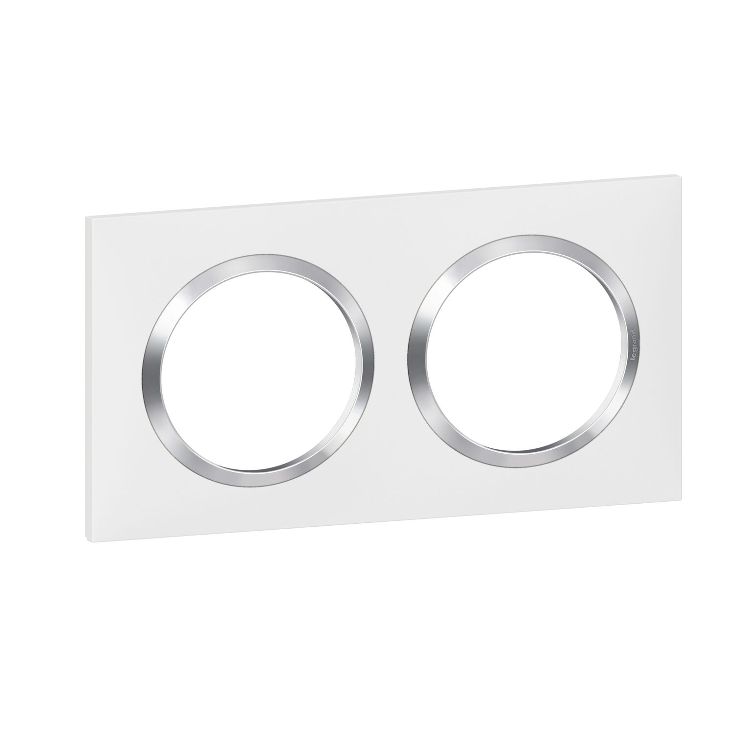 Plaque 2 postes blanc chrome dooxie - LEGRAND