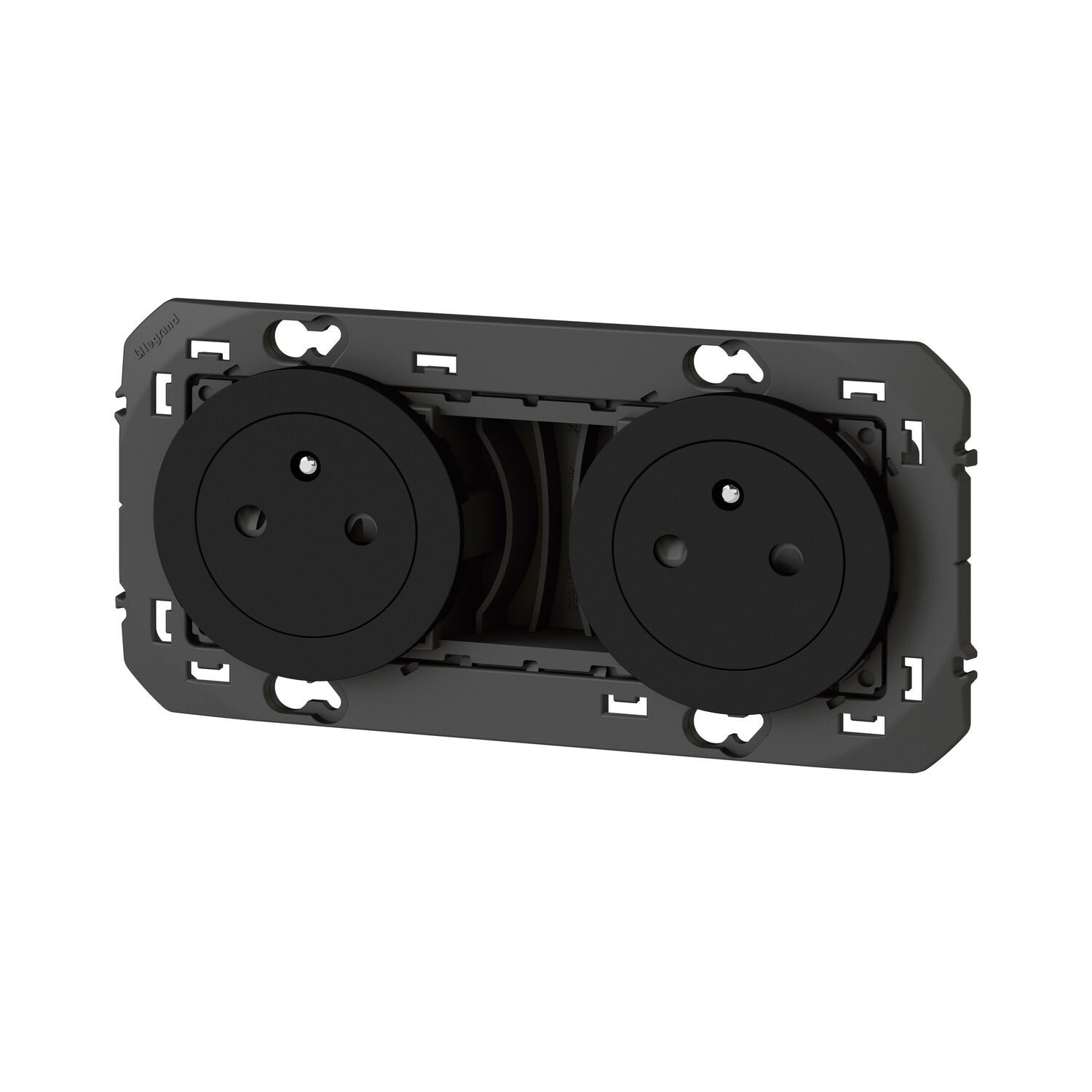 Prise double 2P+T ba prec noir cpo Dooxie - LEGRAND