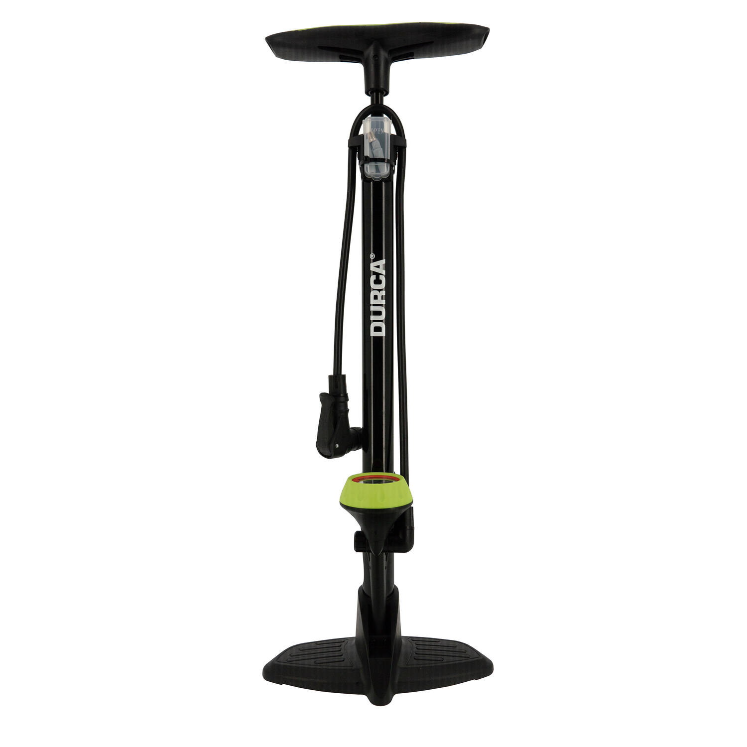 POMPE A PIED MANOMETRE ACIER