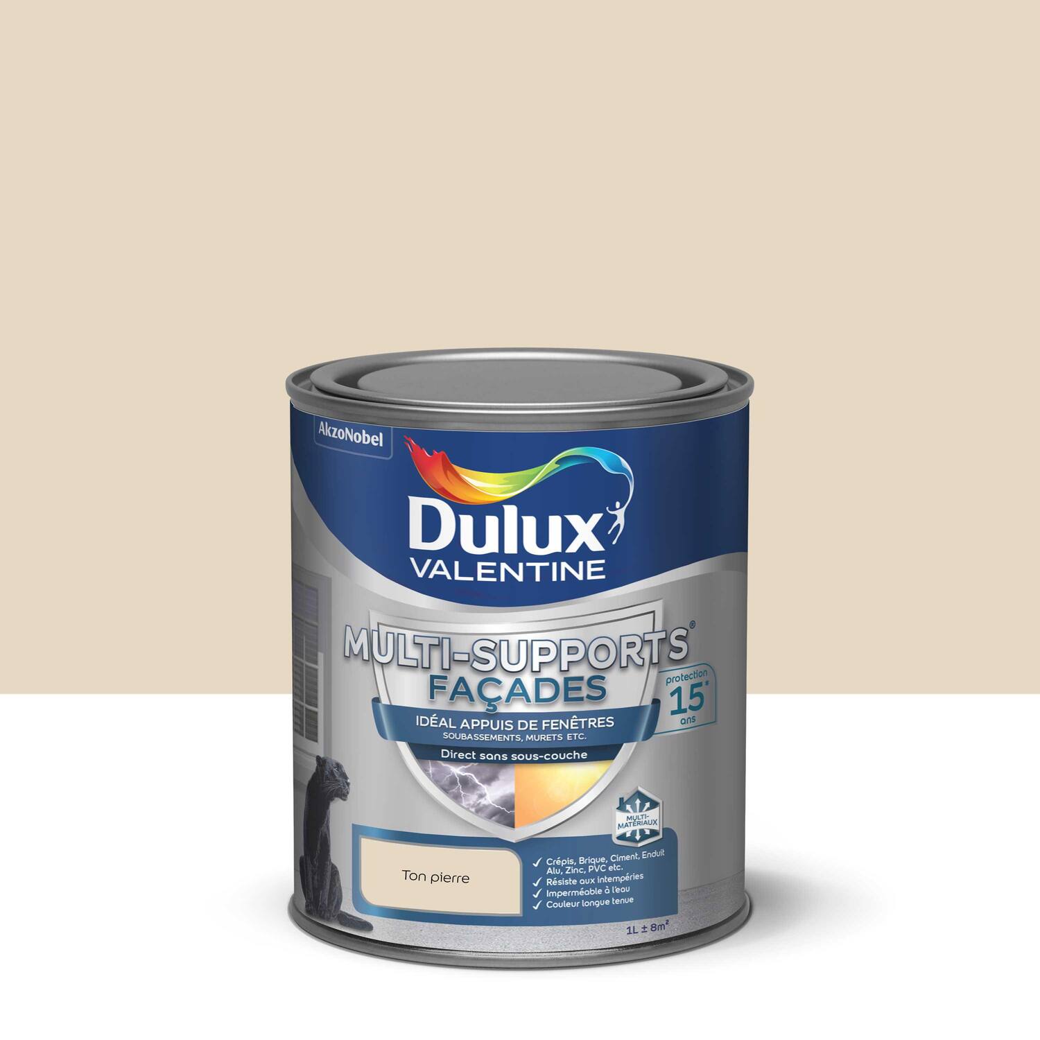 Peinture Façades Ton Pierre Mat 1L - DULUX VALENTINE