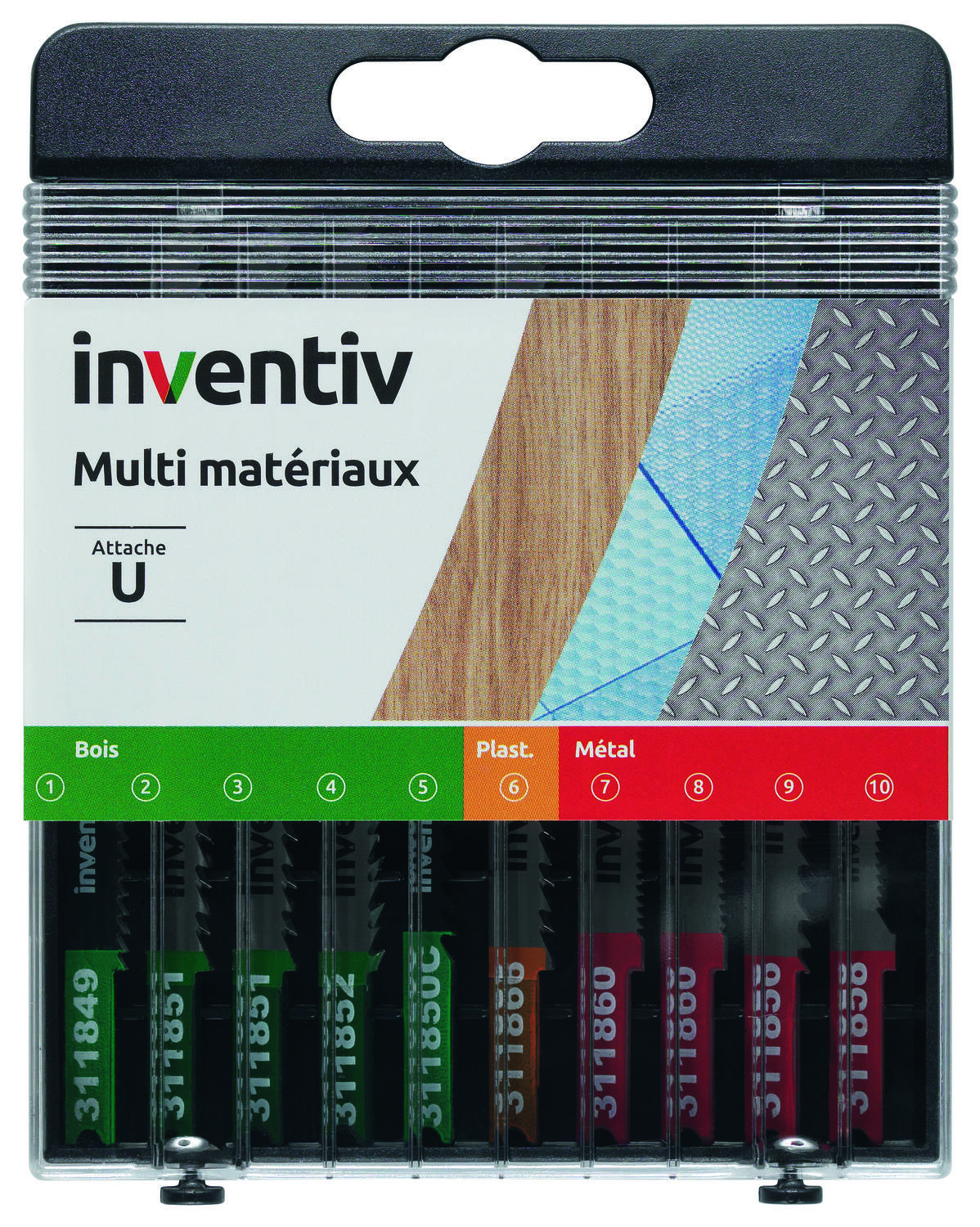 Coffret 10 lames U mixte - INVENTIV