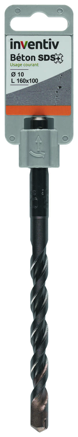 Foret béton SDS Ø10 L160 x 100 mm - INVENTIV