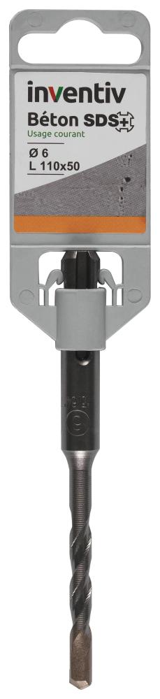 Foret béton SDS Ø6 L110 x 50 mm- INVENTIV