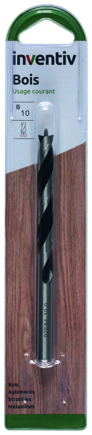 Foret 3 pointes bois Ø10 mm - INVENTIV