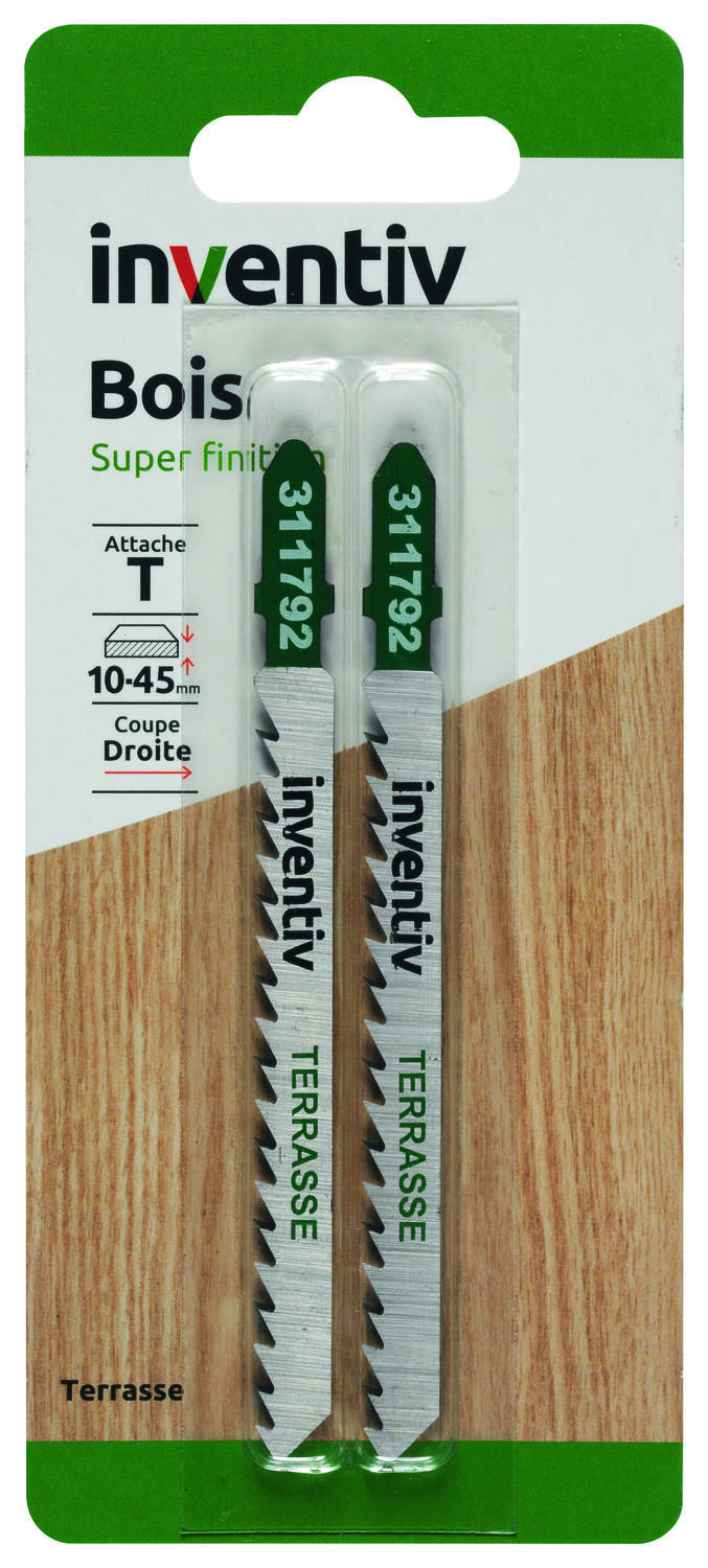 3 lames de scie sauteuse T terasse EP10-45 - INVENTIV