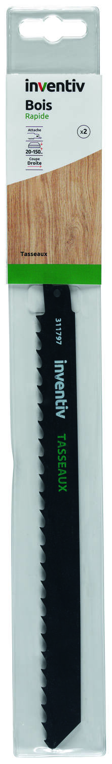 2 lames de sabre bois tasseaux CP 150 mm - INVENTIV