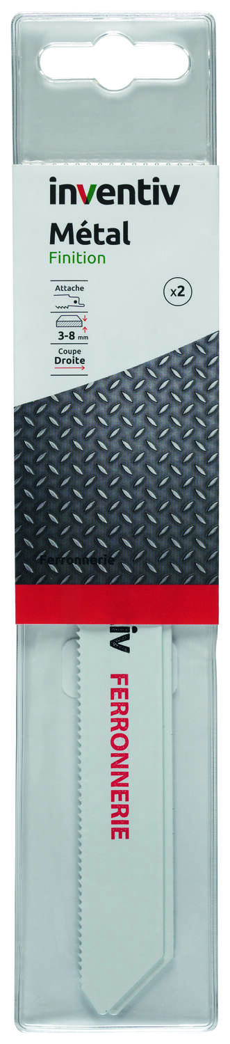 2 lames de sabre ferronerie CP 3 à 8 mm - INVENTIV