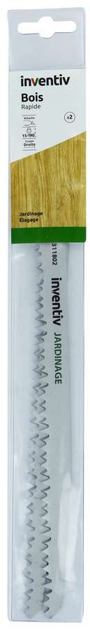2 lames de sabre jardinage CP 190 mm - INVENTIV