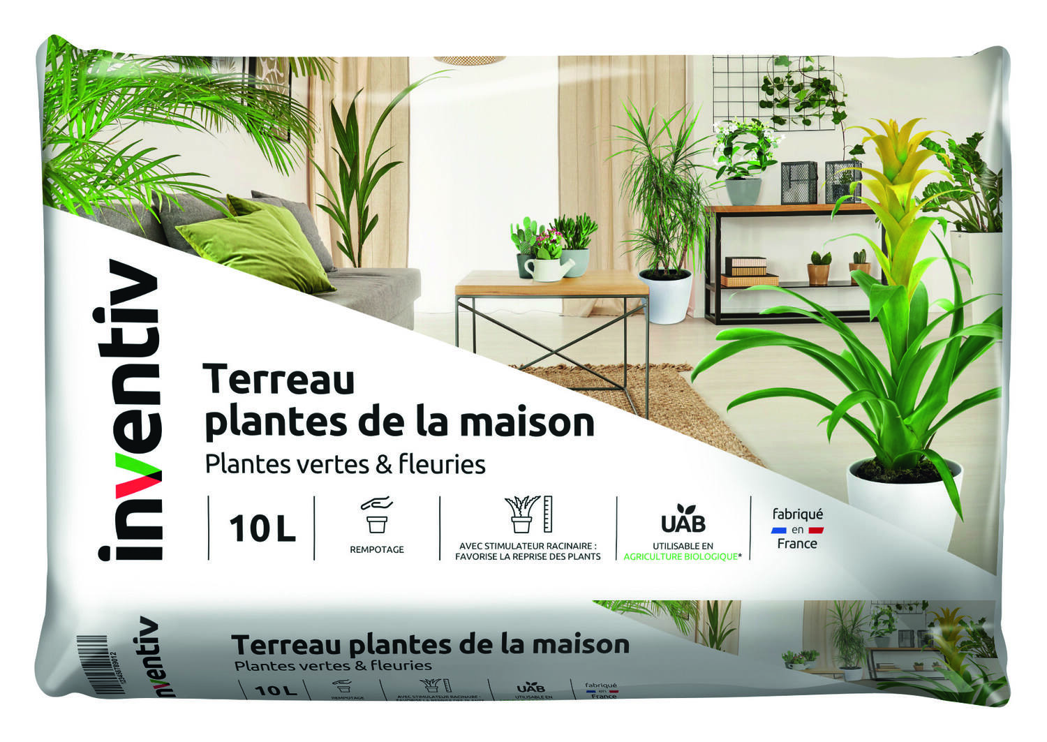 Terreau plantes de la maison 10L - INVENTIV