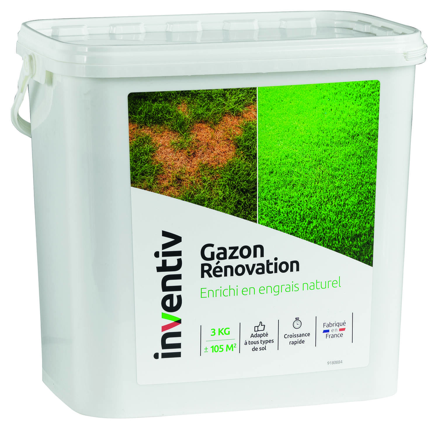 Semence Gazon Rénovation 3kg 150m² - INVENTIV