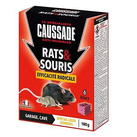 Appât Rats/Souris blocs efficacité radicale 6x30gr - CAUSSADE