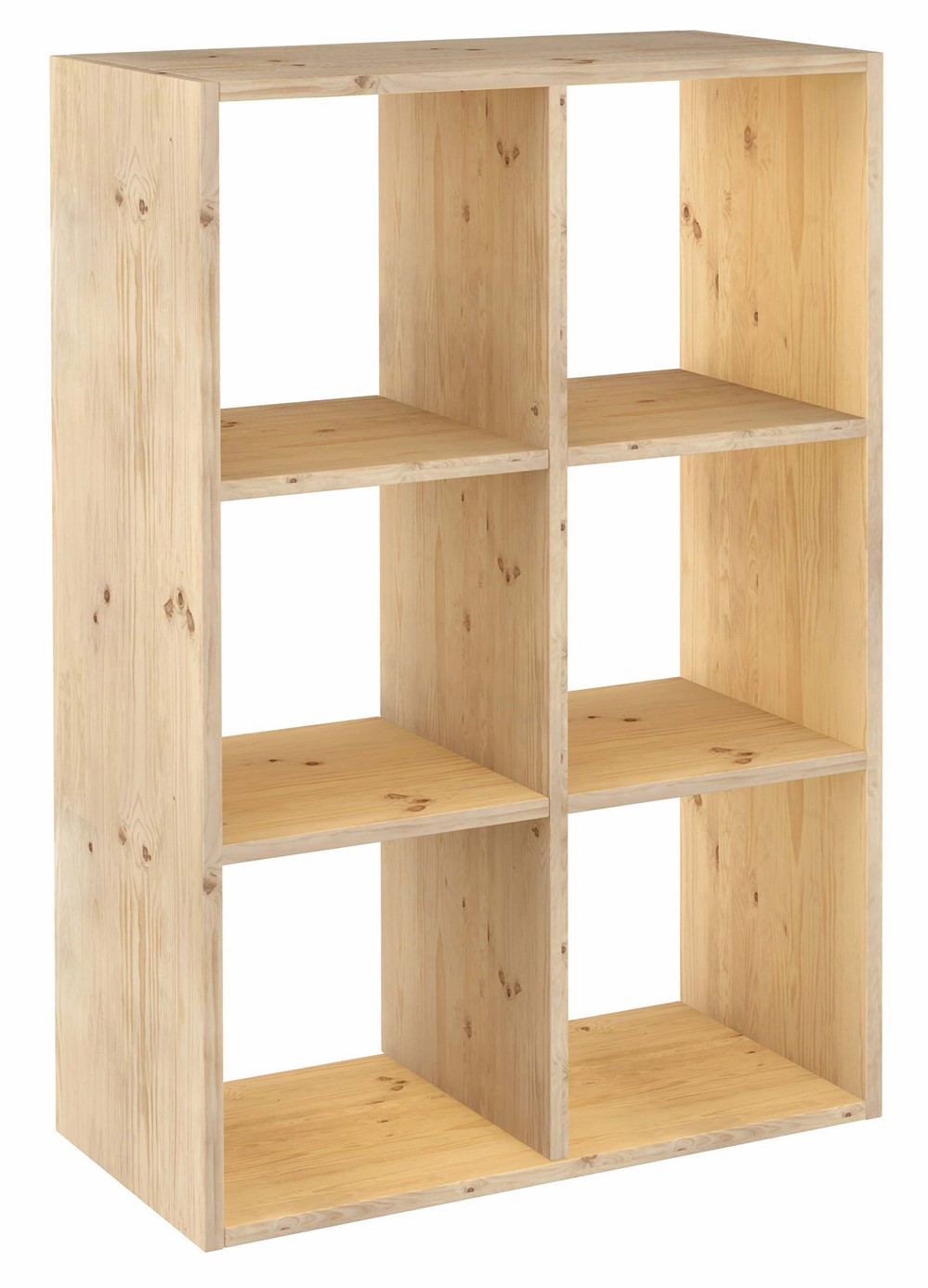 Etagère Modulaire Dinamic 6 cubes Pin Massif 105,4x70,8x33cm