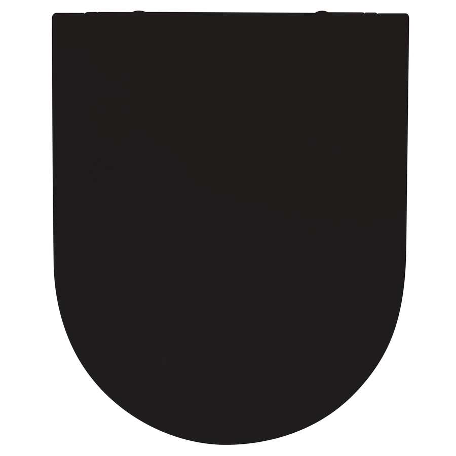 Abattant WC Flat Extra-Plat Frein de Chute Déclipsable Noir - INVENTIV
