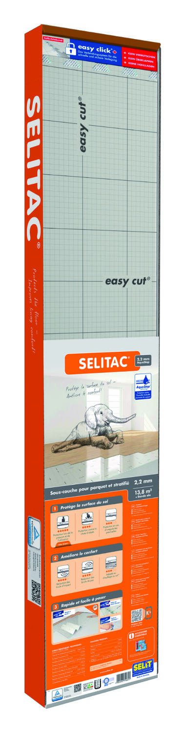 Sous couche pour parquet et stratifié 2,2mm 13,8m² - SELIT