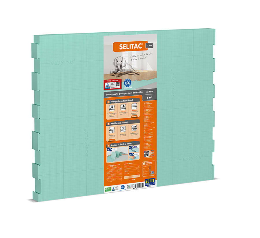 Sous couche pour parquet et stratifié 5mm 5m² - SELIT