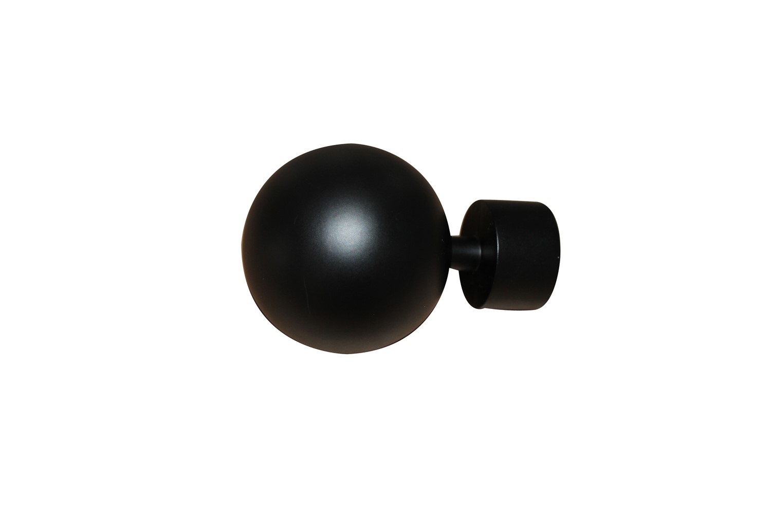 2 Embouts Barre Rideaux Boule Ø28mm Noir Mat - INVENTIV