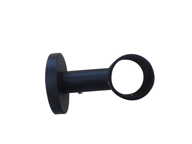 Support Plafond Barre Rideaux Œil Fermé Ø28mm Noir Mat - INVENTIV