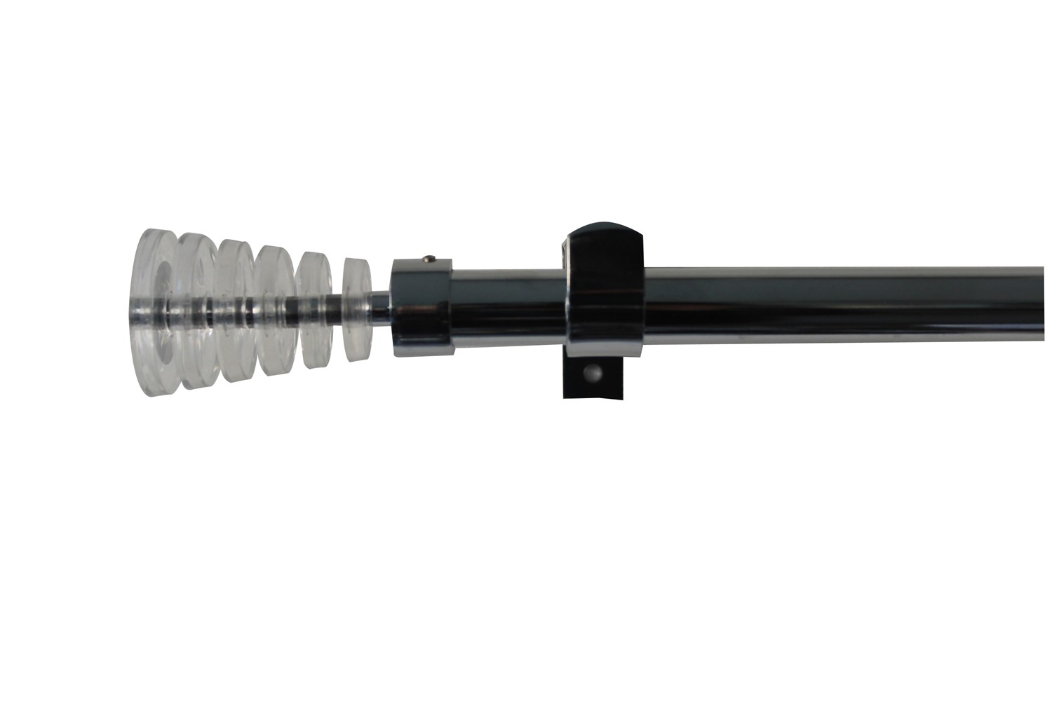 Barre Rideaux Extensible Kim Ø16-19mm 120-210cm Chromé Brillant - INVENTIV