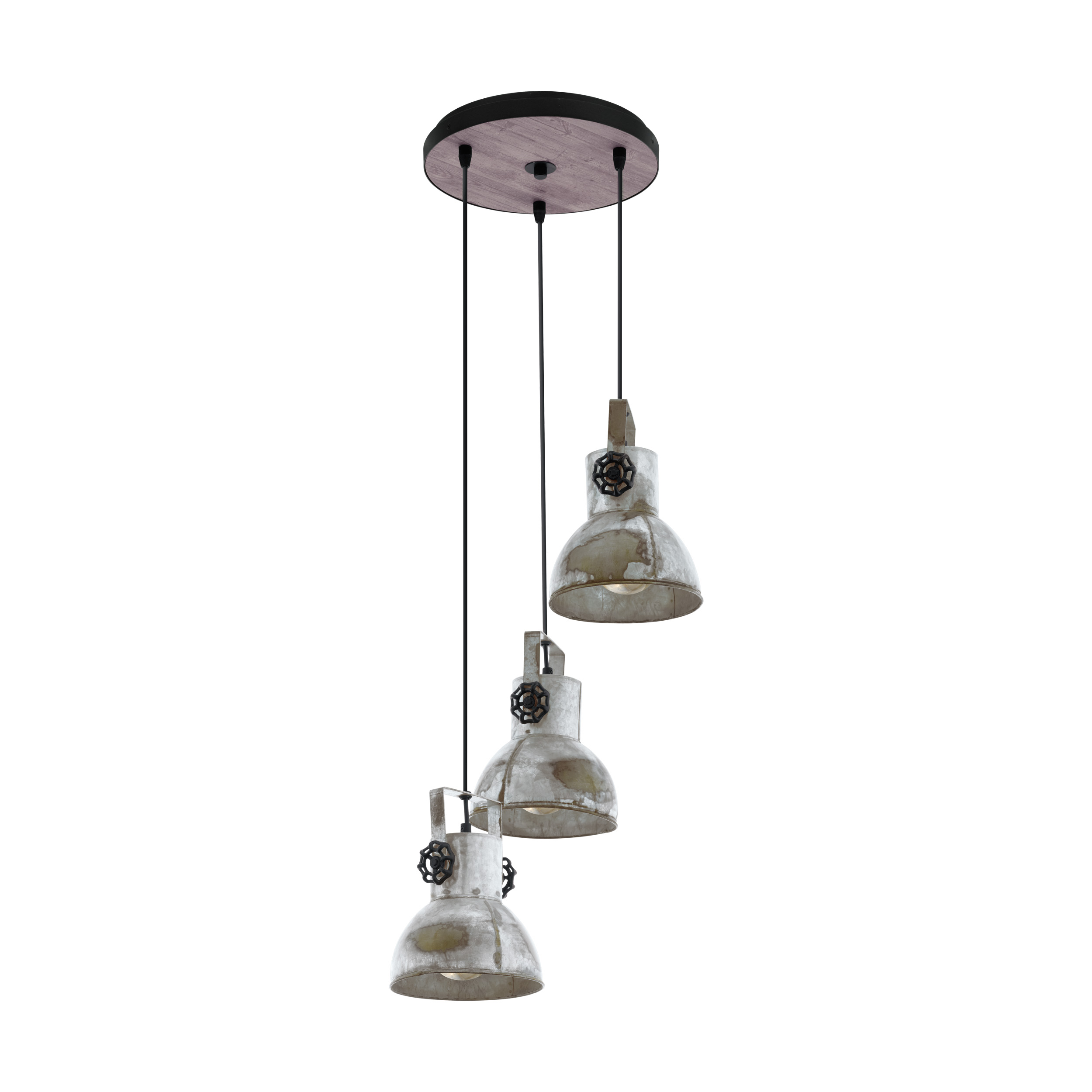 Suspension Barnstaple marron E27 3 x 40W - EGLO