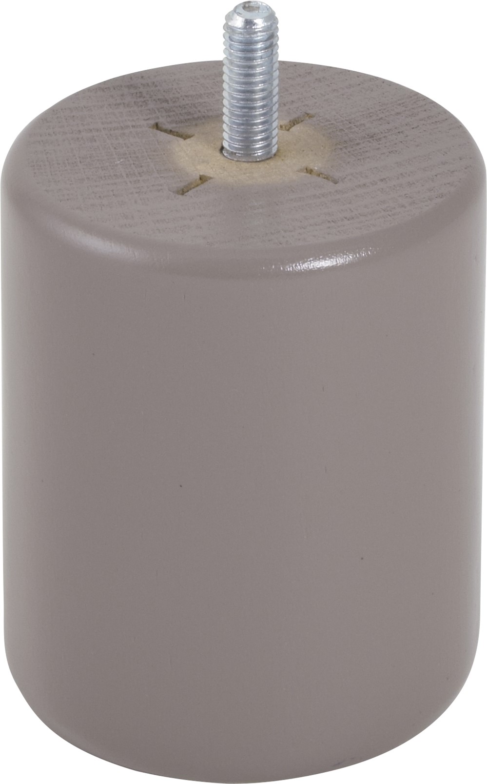 Pied de meuble cylindrique bois taupe H.80 Ø68mm - BAR PLUS