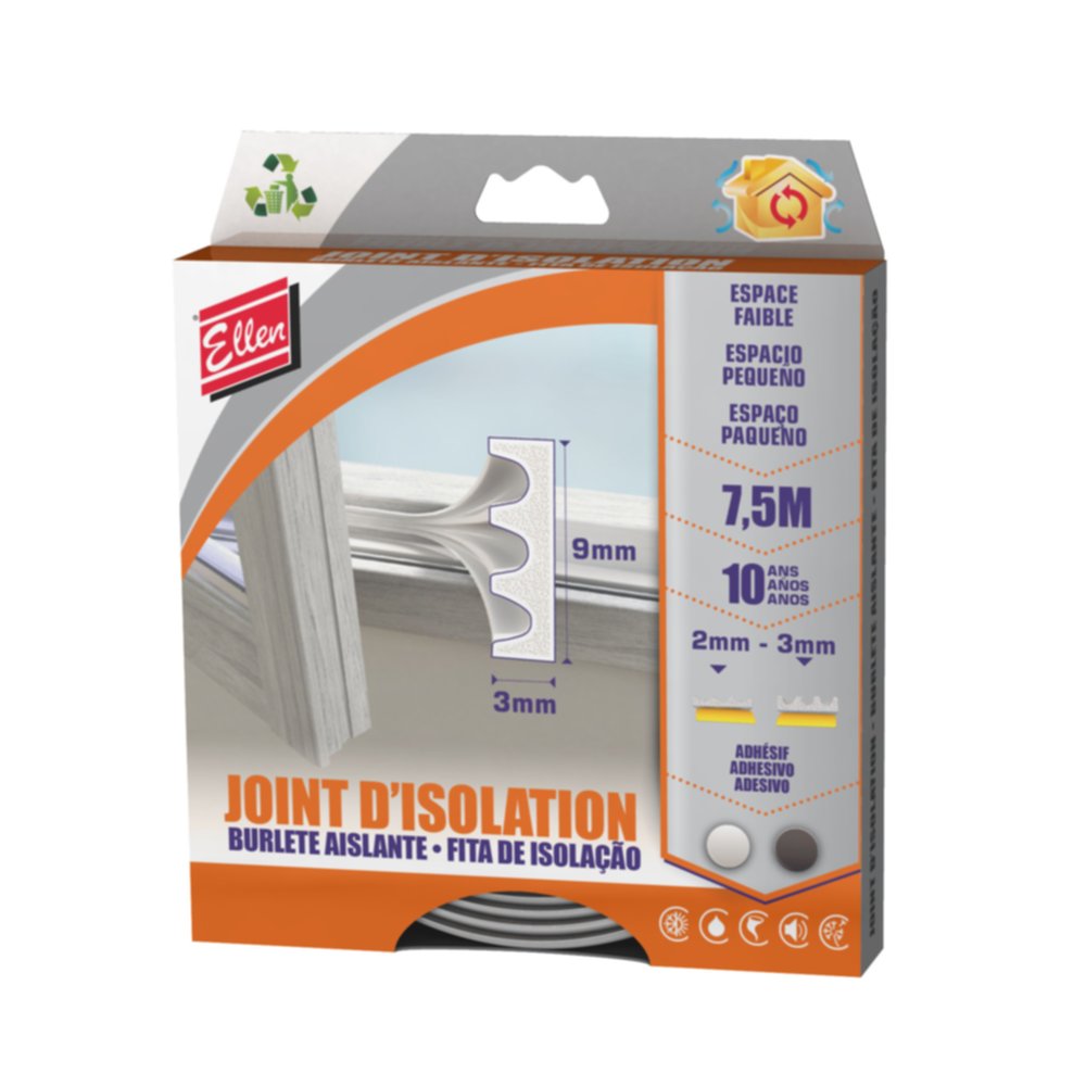 Joint d'Isolation Espace Faible ELLEN Blanc 7,5M