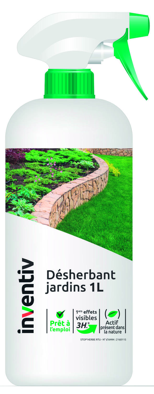 Désherbant tout jardin prêt à l'emploi 1L - INVENTIV